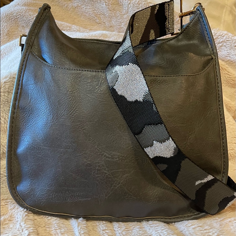 AHDORNED Ah-dorned Crossbody. Gray. Camo Strap
